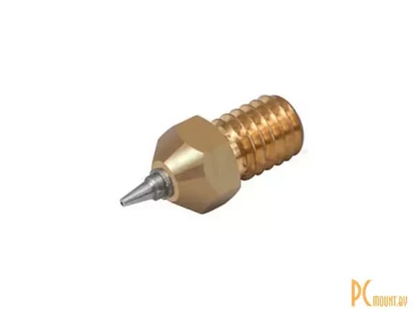 Сопло E3D V5, V6 0.2/1.75mm, резьба М6, латунь, наконечник из нержавеющей стали 2