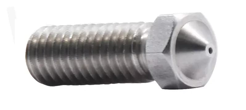 Сопло E3D V5, V6 1.75 / 0.6mm, резьба M6, длинное, нержавеющая сталь; Серия Volcano