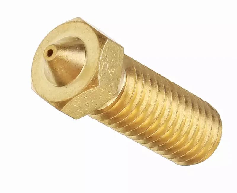 Сопло E3D V5, V6 0.6mm / 3mm, резьба M6, длинное, латунь; Серия Volcano